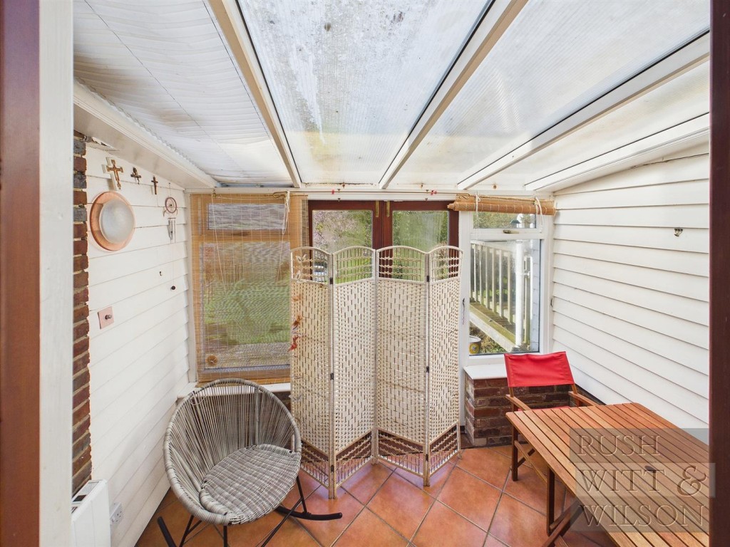 Lot: 123 - SEMI-DETACHED COTTAGE FOR REFURBISHMENT WITH FAR REACHING VIEWS - Conservatory